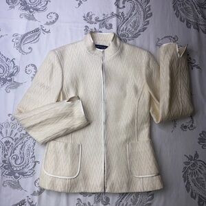 Anne Klein New York Luxury Stand collar Wool Blend Jacket, Sz.‎ 6